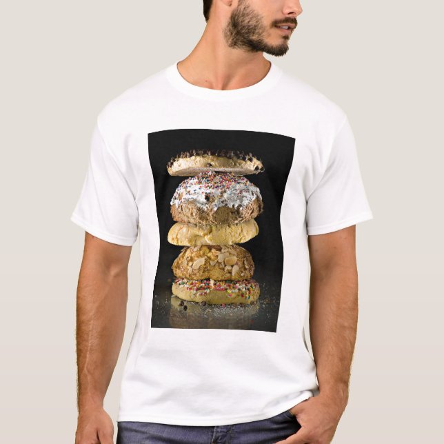 Camiseta Biscoitos em uma pilha (Frente)