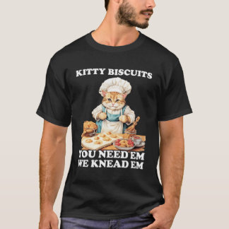 Camiseta Biscoitos gatinhos Sabemos Que Precisam De Gatos E