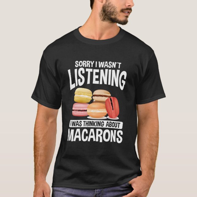 Camiseta Biscoitos Macarron Bolo Macarron Francês Assado Ma (Frente)