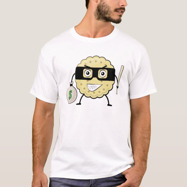 Camiseta Biscuit Bandit - Ilustração de Caráter Engraçado (Frente)