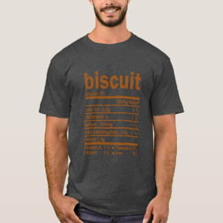 Camiseta Biscuit Nutrition Facts Funnyhanksgiving Food gift
