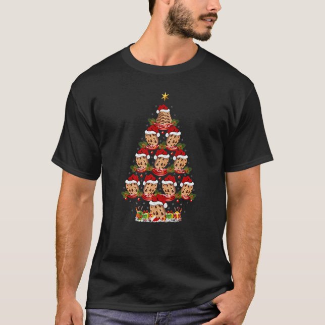 Camiseta Biscuit  Xmas Holiday Santa Biscuit Christmas Tree (Frente)