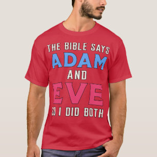 Camiseta Bisexual, A Bíblia Diz Adão E Orgulho Eve Lgbt