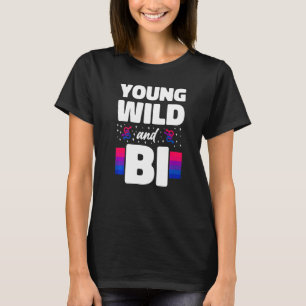 Camiseta Bisexual Bi Pride Flag Young Wild E Bi