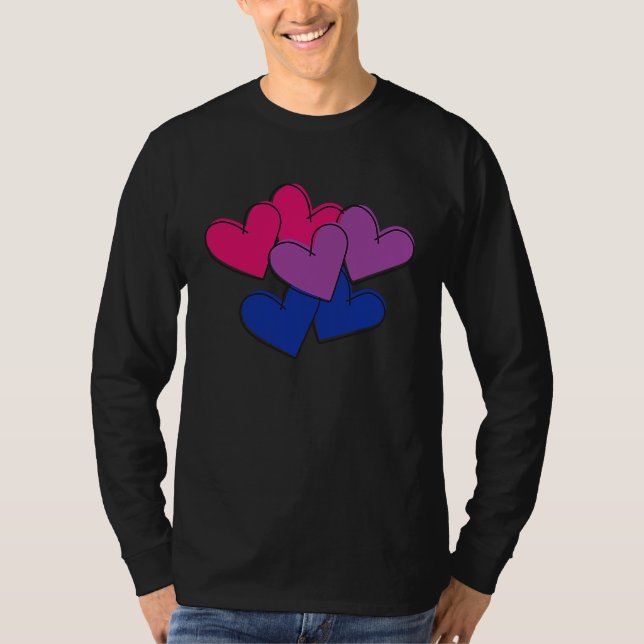 Camiseta Bisexual Bi Pride Valentine's Day LGBTQ LGBT Subtl (Frente)