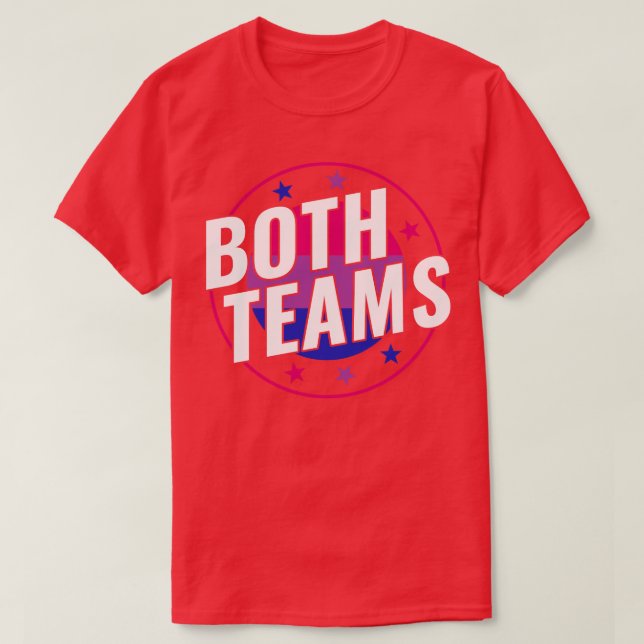 Camiseta Bisexual Funny Bi Ambos Equipes LGBT (Frente do Design)