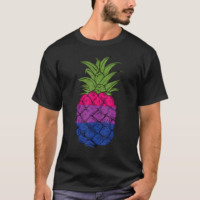 Camiseta Bisexual Pineapple Bi Pride LGBTQ Pineapple Pride (Frente)