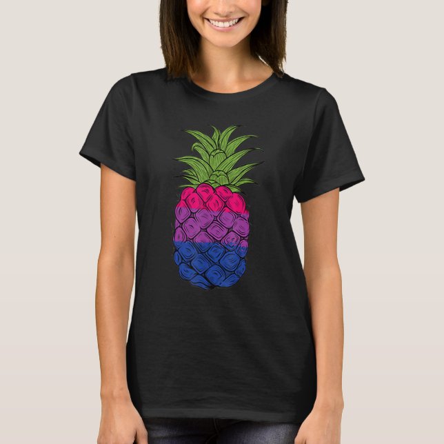 Camiseta Bisexual Pineapple Bi Pride LGBTQ Pineapple Pride (Frente)