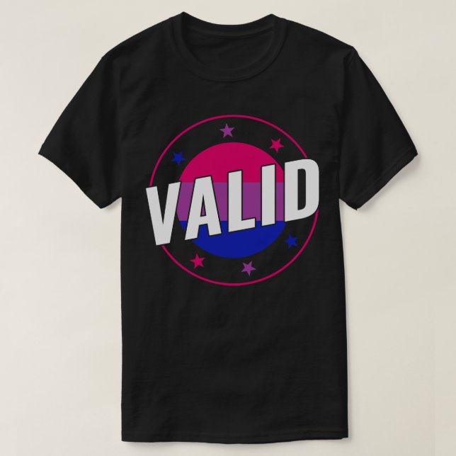 Camiseta Bisexualidade Funny Válida Bi Pride Bissexualidade (Frente do Design)