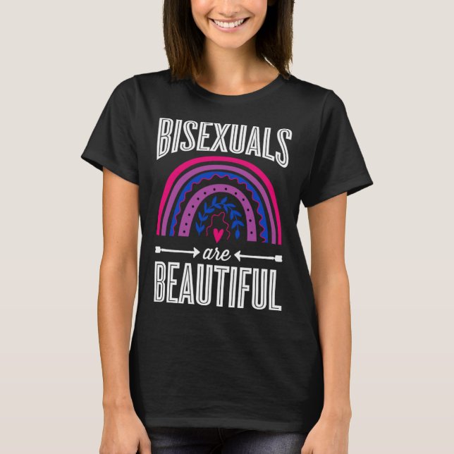 Camiseta Bisexuals Are Beautiful Bisexual Pride Bohemian Ra (Frente)