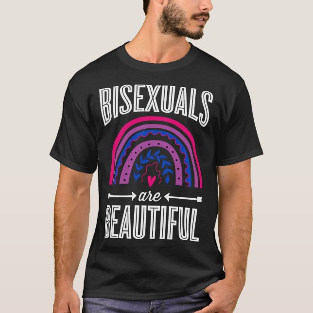 Camiseta Bisexuals Are Beautiful Bisexual Pride Bohemian Ra (Frente)