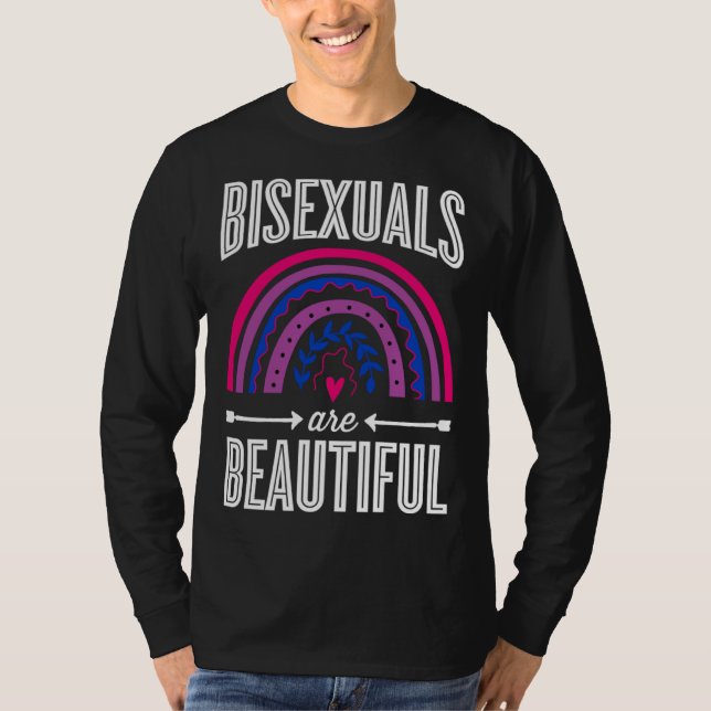 Camiseta Bisexuals Are Beautiful Bisexual Pride Bohemian Ra (Frente)