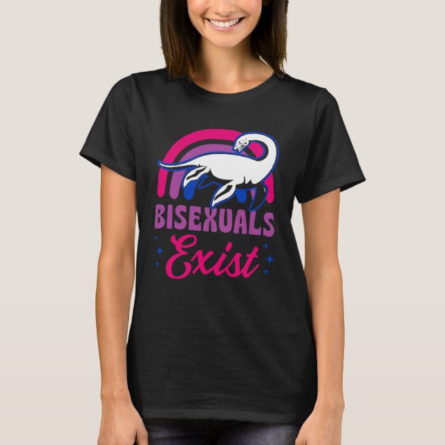 Camiseta Bisexuals Exist Bisexual Loch Ness Monster Pride R (Frente)