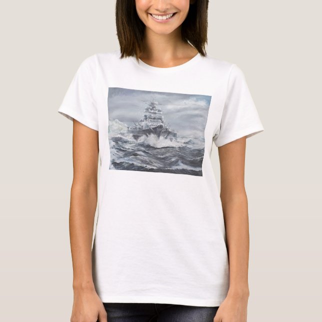 Camiseta Bismarck fora da costa 1900hrs 23rdMay de (Frente)