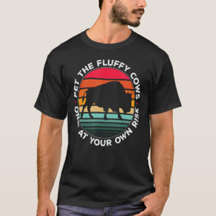 Camiseta Bisões de Búfalo Acaricie as Vacas Fofas