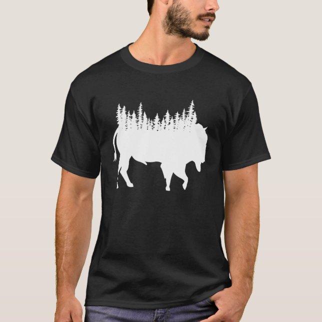 Camiseta Bison Buffalo Buffalo National Park Natural Americ (Frente)
