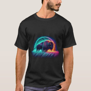 Camiseta Bison em Grassland, vida selvagem