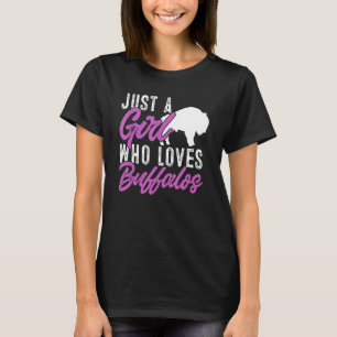 Camiseta Bison Kids Apenas Uma Menina Que Ama Buffalos