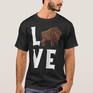 Camiseta Bison Love Cow Buffalo National Park Western Wildl