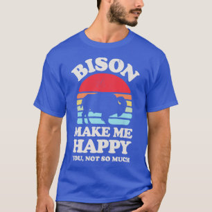 Camiseta Bison me faz feliz retrato sunset masculino