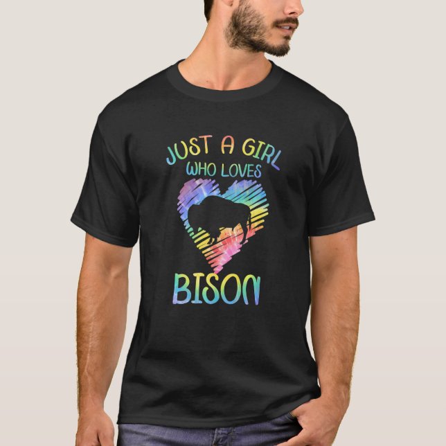 Camiseta Bison Outfit Animal Apparel Retro Bison Accessorie (Frente)