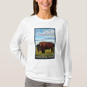 Camiseta Bison Scene - Glacier National Park, MT