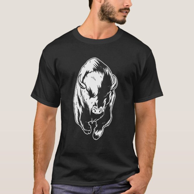 Camiseta Bison Wildlife American - Animal Bison (Frente)