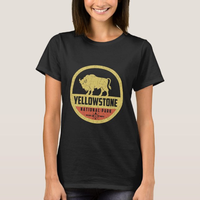 Camiseta Bison Yellowstone National Park Camping Lover (Frente)