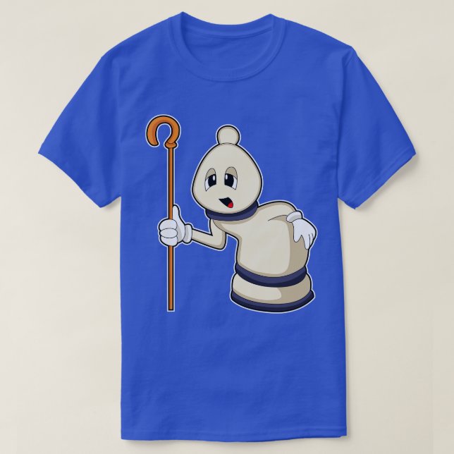 Camiseta Bispo de xadrez em xadrez (Frente do Design)