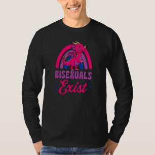 Camiseta Bissexuais Existem Orgulho Bissexual Dragão Amor A