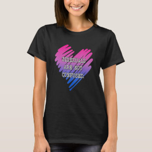 Camiseta Bissexuais Não São Orgulho De Coração Confundida
