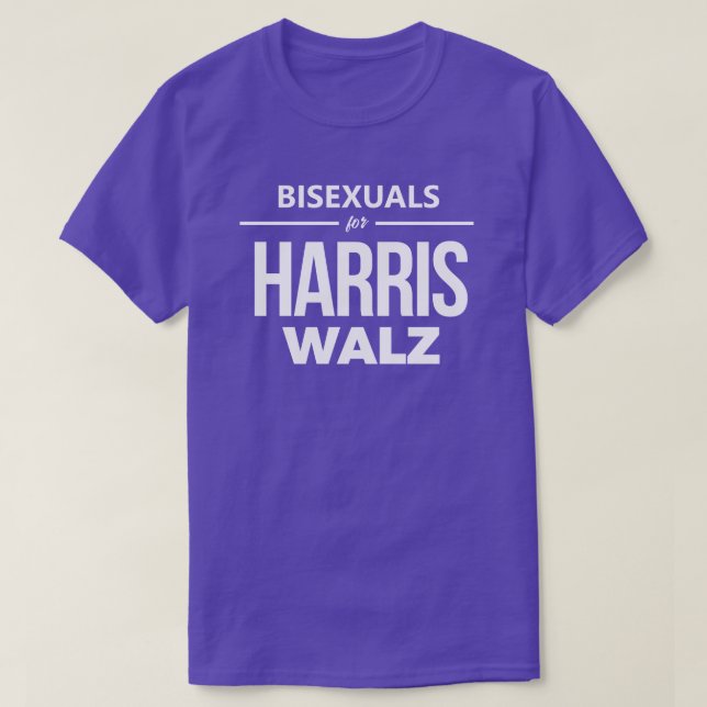 Camiseta Bissexuais para Harris Walz (Frente do Design)