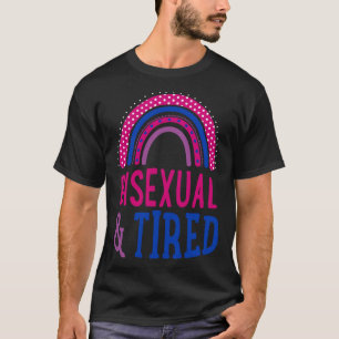 Camiseta Bissexual E Cansado Cute Estilo Boho Boêmio Arco-Í