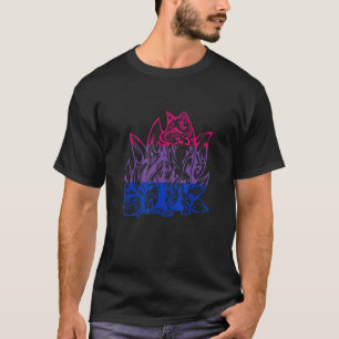 Camiseta Bissexual Kitsune Fox Pride Bissexualidade LGBTQ B
