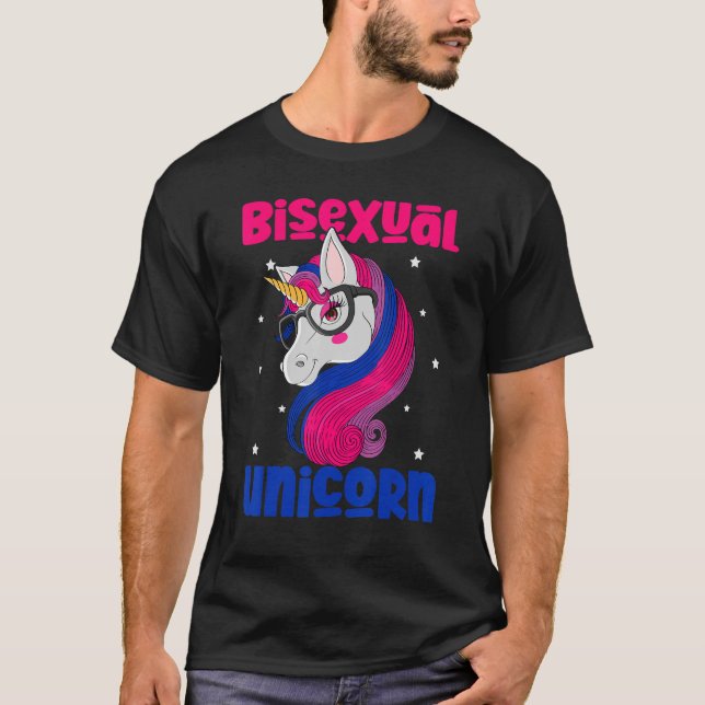 Camiseta Bissexual Unicorn Bi Flag Bisexuality Pride Lgbt A (Frente)