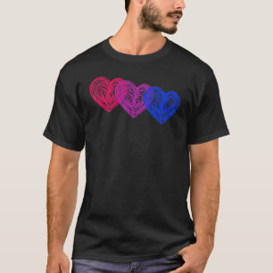 Camiseta Bissexualidade Cardíaca Bissexual Bi Sinalizador L