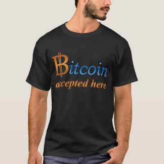 Camiseta Bitcoin aceitou aqui