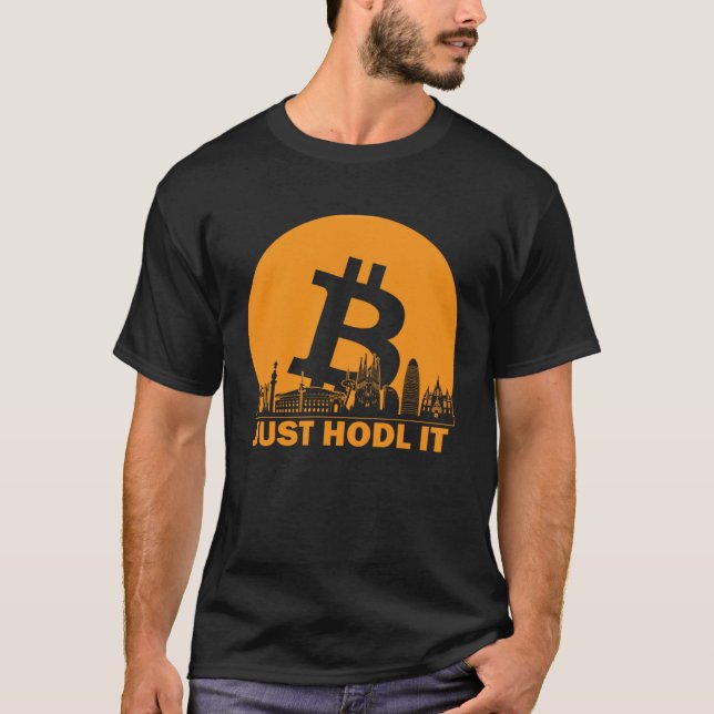 Camiseta Bitcoin Barcelona Skyline  Barcelona Bitcoin Maxim (Frente)