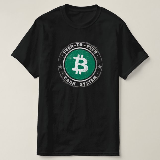 Camiseta Bitcoin Cash P2P (Frente do Design)