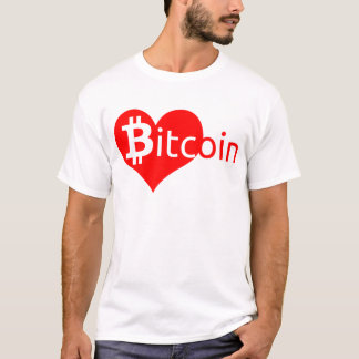 Camiseta Bitcoin coração