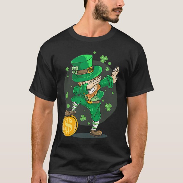 CAMISETA BITCOIN DABBING LEPRECHAUN BITCOIN RUA PATRICK (Frente)