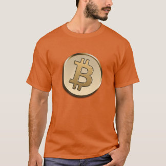 Camiseta Bitcoin Dourada para homens