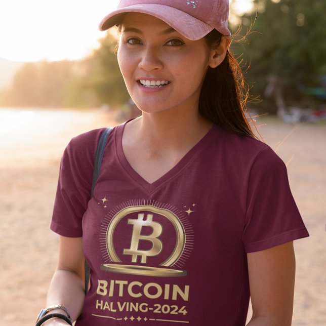 Camiseta BITCOIN HALVING 2024 Crypto Digital Currency (Criador carregado)