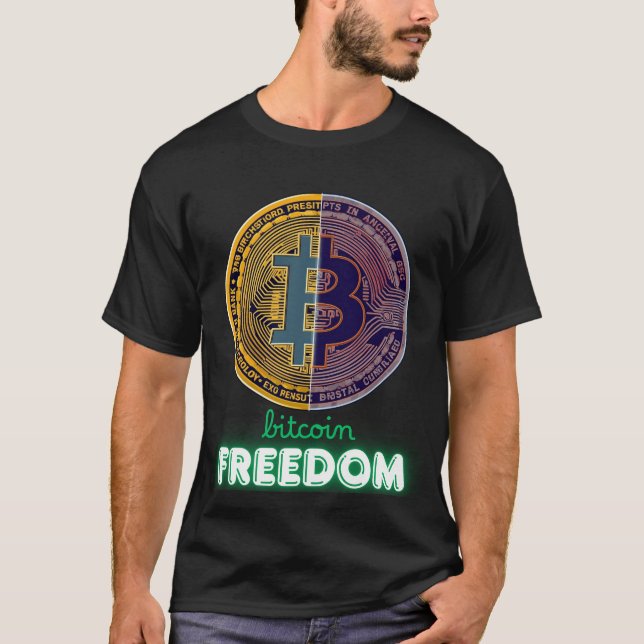Camiseta Bitcoin is freedom T-Shirt (Frente)