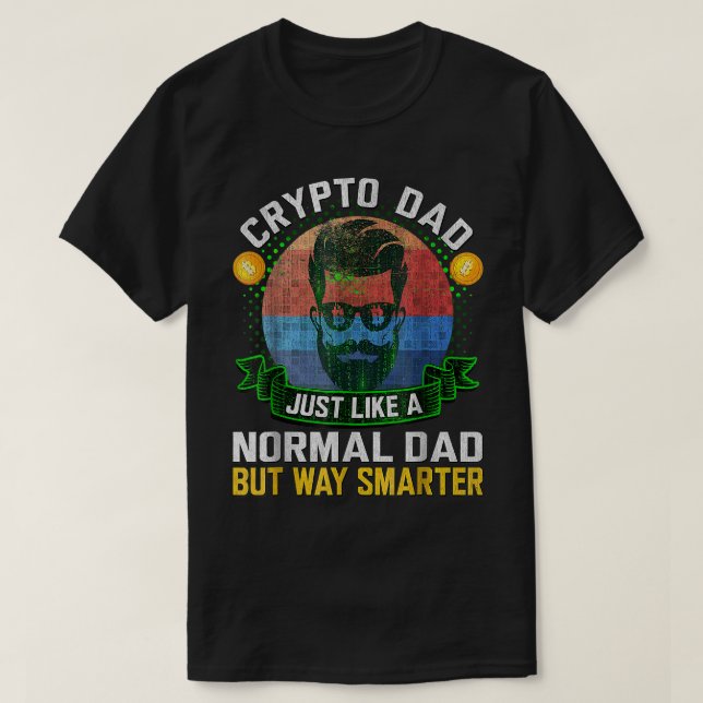Camiseta Bitcoin Miner Dogecoin Crypto Dad Fathers Day Trad (Frente do Design)