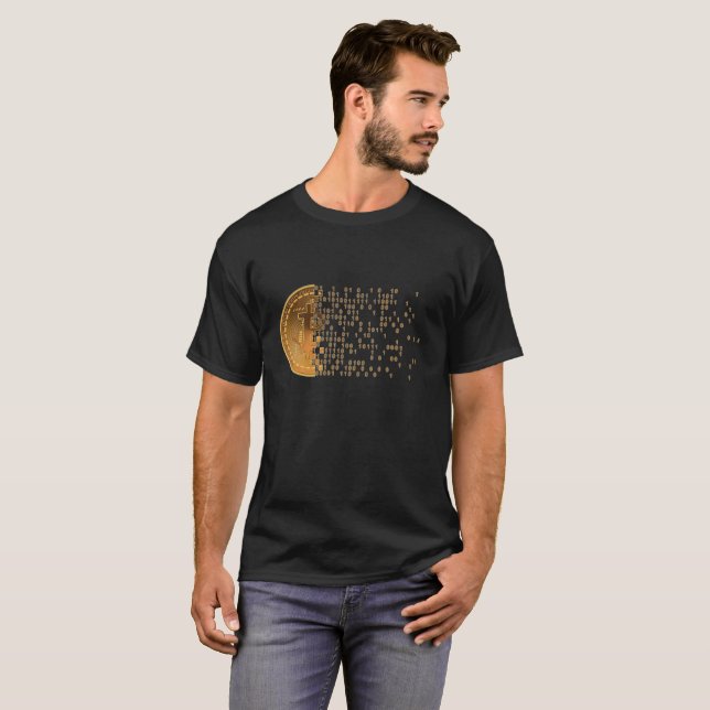 Camiseta Bitcoin - moeda do Cyber (Frente Completa)