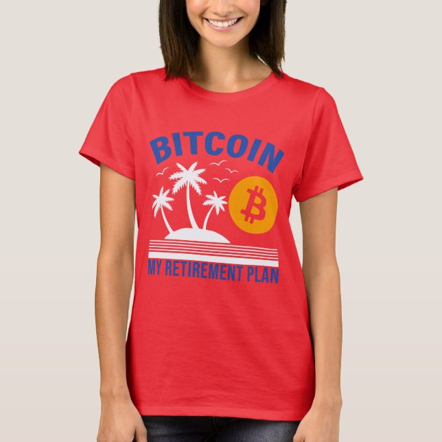 Camiseta Bitcoin My Retirement, Island Vibes Tropical  (Frente)