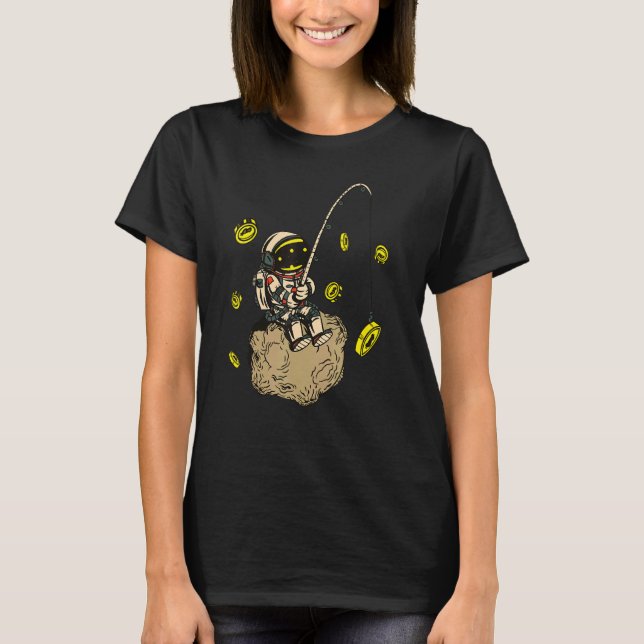 Camiseta Bitcoin Pesca Astronauta Btc Blockchain Criptomoed (Frente)