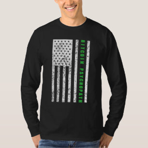 Camiseta Bitcoin Psicopata Patriotismo Bandeira Americana O