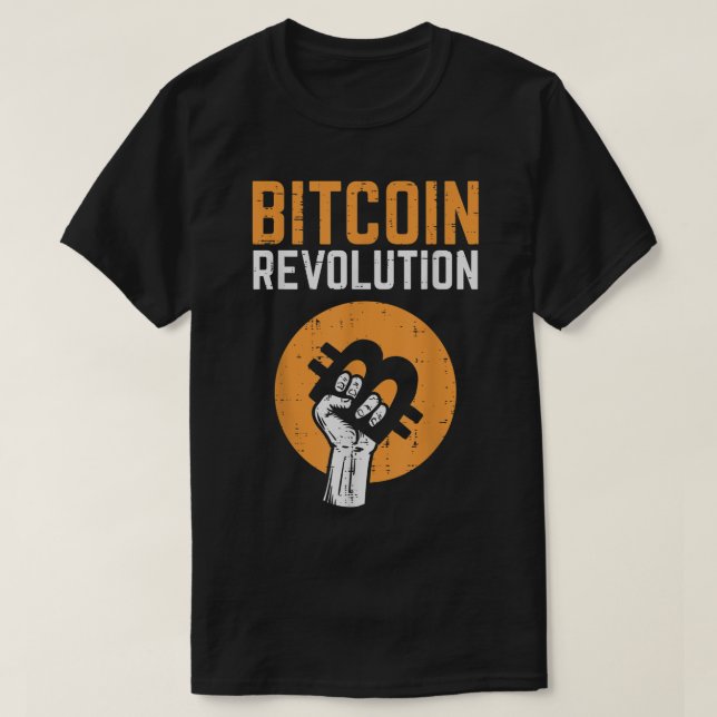 Camiseta Bitcoin Revolution Crypto Design (Frente do Design)